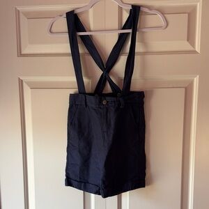 Boys Janie and Jack Navy Suspender Shorts- Used for a wedding once